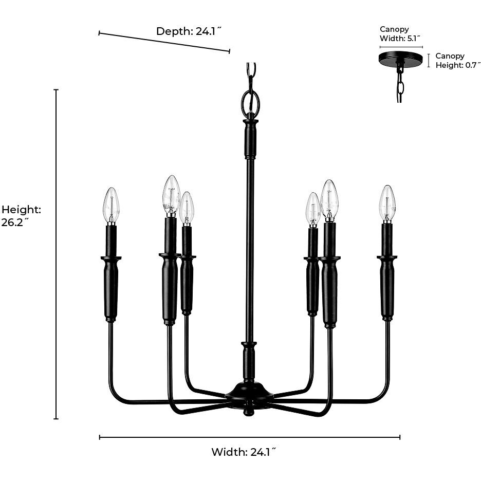 Savanne 6 Light 24.1 inch Textured White Chandelier Ceiling Light